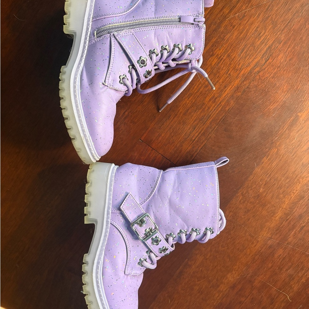 Chic Lavender Kids Boots